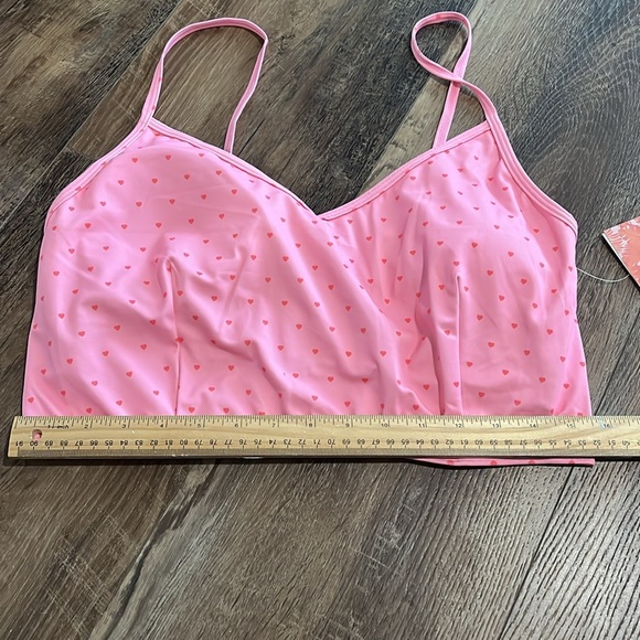 NWT Kortni Jeane V’d crop- Pink Hearts - Picture 5 of 5